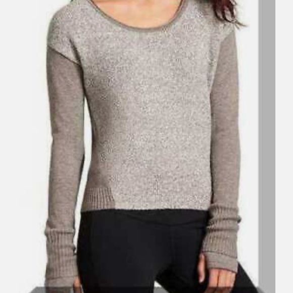 Athleta Sweaters - Athleta wool tan/grey sweater